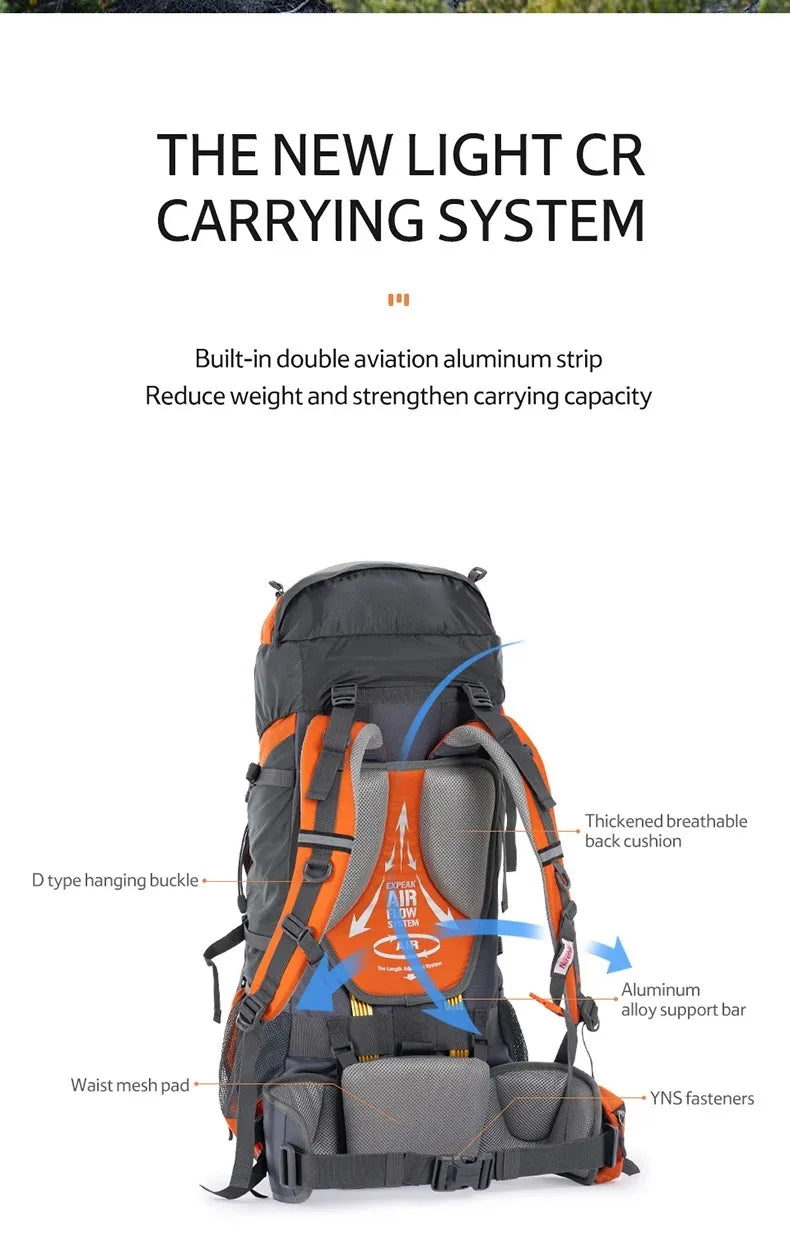 Mochila Discovery 70 litros + 5 Naturehike